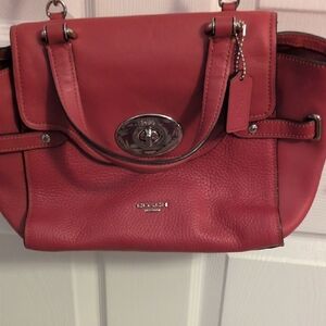 Coach Rose Leather Shoulder Bag